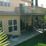 Back yard area with patio cover